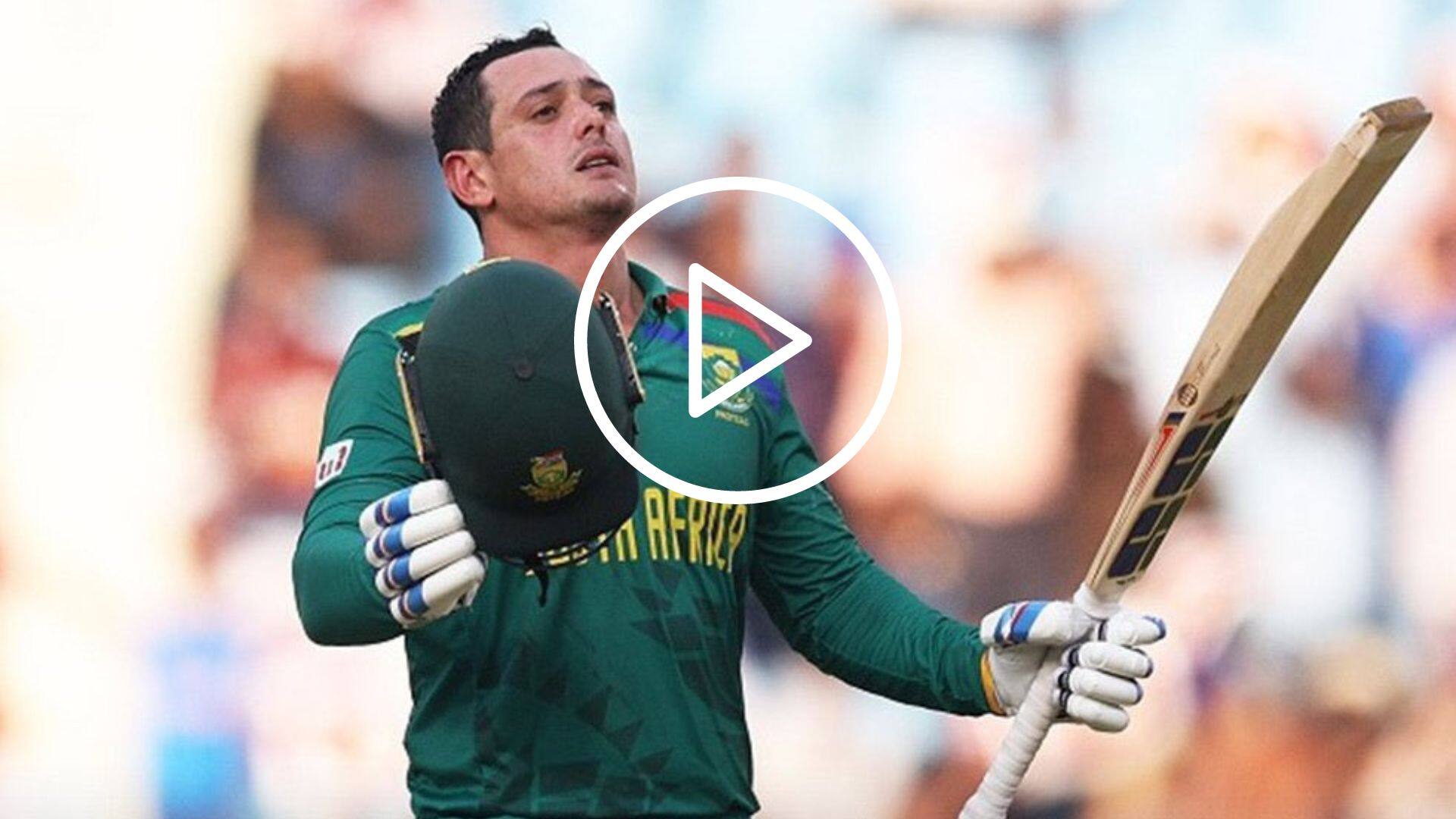 [Watch] Quinton de Kock Registers His 4th ODI Century in World Cup 2023 vs NZ, Breaks Old Record